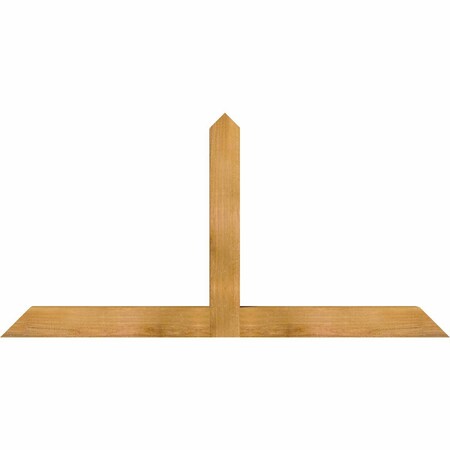 Ekena Millwork Portland Rough Sawn Timber Gable Bracket, Western Red Cedar, 60"W x 30"H x 4"D x 4"F, 12/12 Pitch GBW060X30X0404POR00RWR